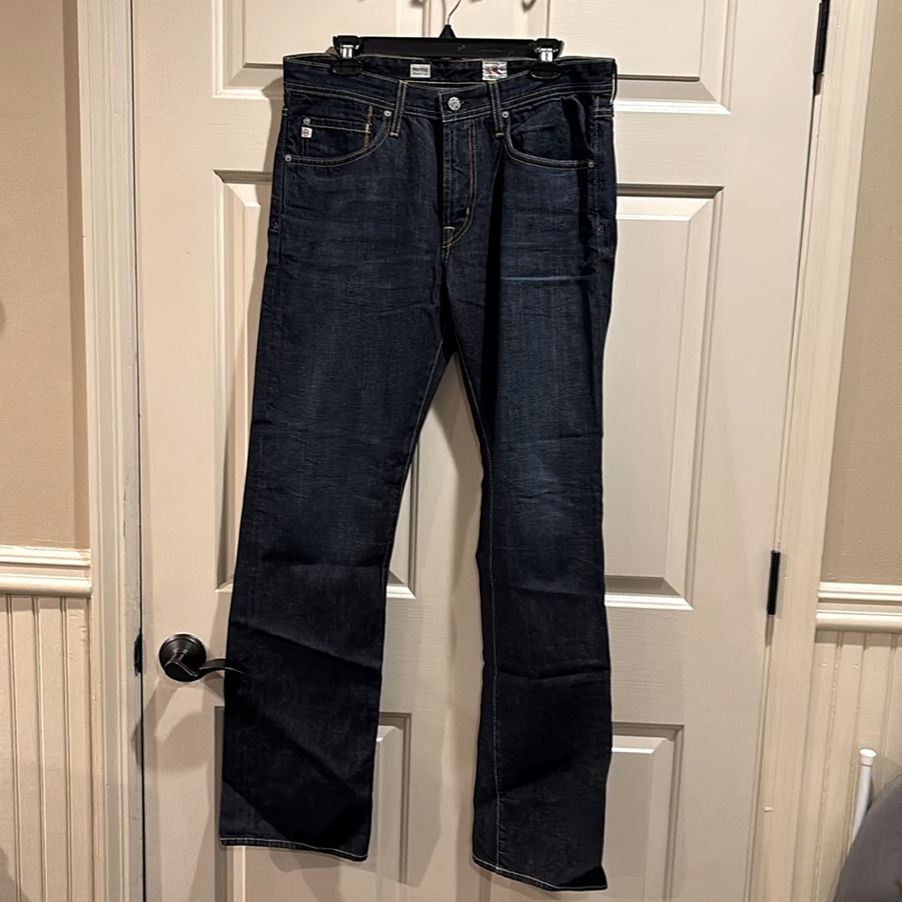 Ag Adriano Goldschmied Straight Blue Denim Jeans - size - 34x34 (11)